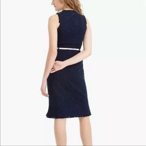 J. Crew sleeveless sheath tweed dress with belt - Picture 2 of 7